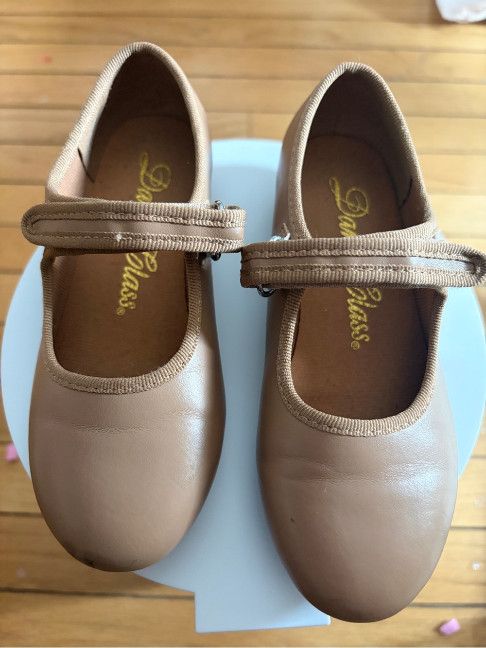 Dance Class Girls' Tan Mary Jane Tap Shoes Nude 11